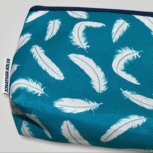 Clinique X Jonathan Adler Blue Feather Makeup Bag - Picture 2 of 5